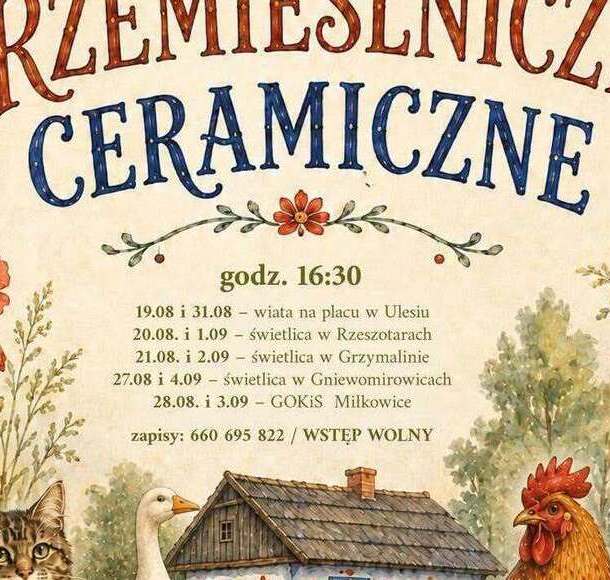 Zdjęcie do Warsztaty rzemieślnicze ceramiczne z Krystyną Kuczmą