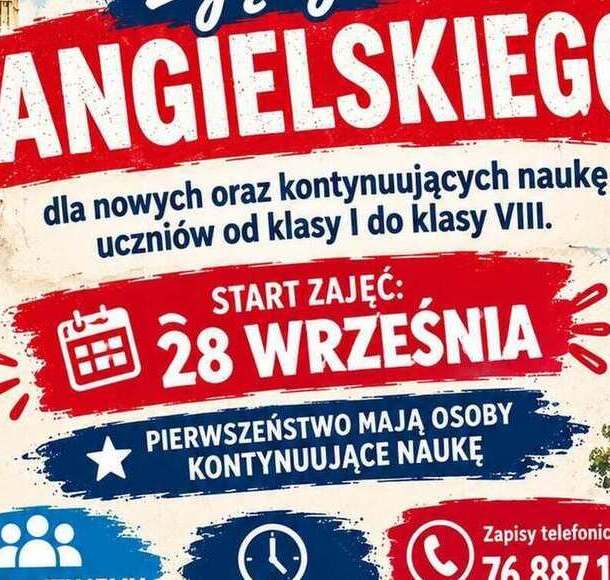 Zdjęcie do Zajęcia z języka angielskiego 2026