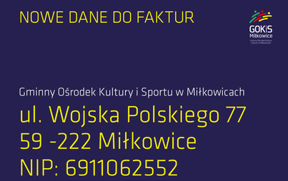 Zdjęcie do UWAGA! Nowe dane do faktur