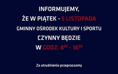 Zdjęcie do Zmiany godzin pracy