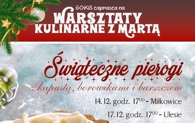 Zdjęcie do Warsztaty kulinarne - świąteczne pierogi