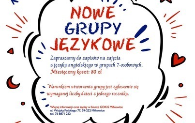 Zdjęcie do Nowe grupy z j.angielskiego