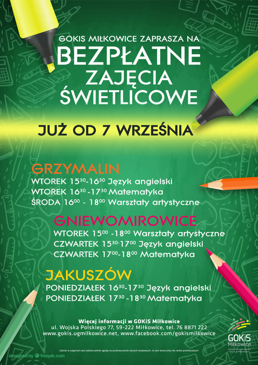 Bezpłatne zajęcia świetlicowe