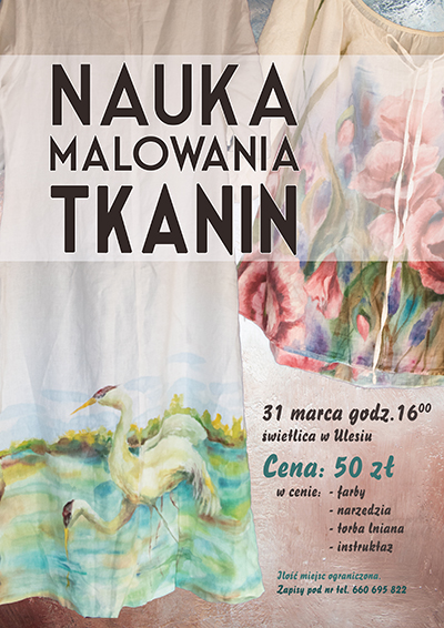 nauka_malowania_tkanin_plakat_ulesie_m